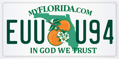 FL license plate EUUU94