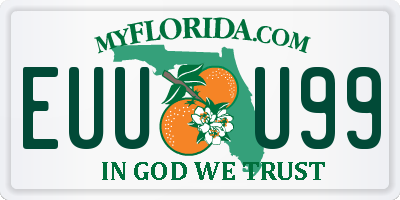 FL license plate EUUU99