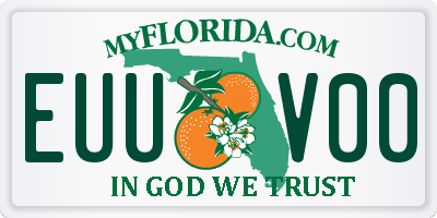 FL license plate EUUV00