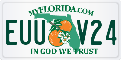 FL license plate EUUV24