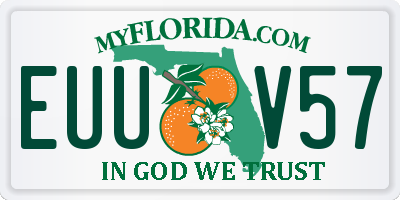 FL license plate EUUV57
