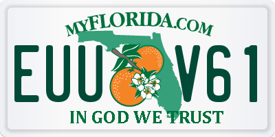 FL license plate EUUV61