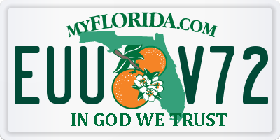 FL license plate EUUV72