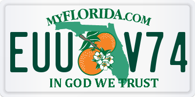 FL license plate EUUV74
