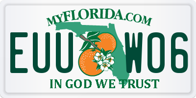 FL license plate EUUW06