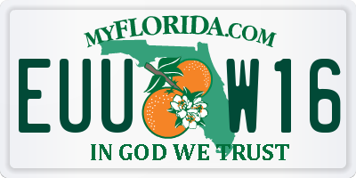 FL license plate EUUW16
