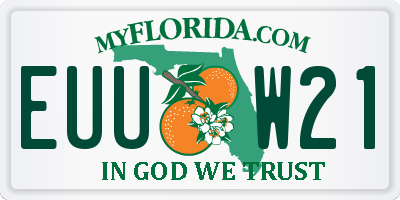 FL license plate EUUW21