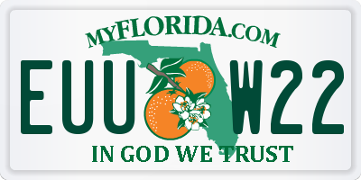 FL license plate EUUW22