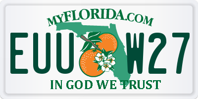 FL license plate EUUW27