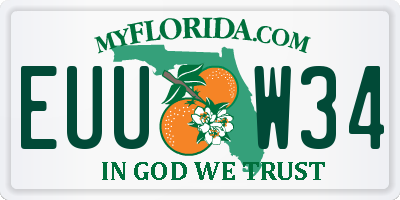 FL license plate EUUW34