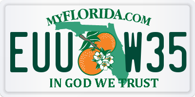FL license plate EUUW35