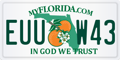 FL license plate EUUW43