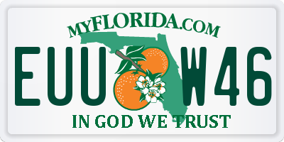 FL license plate EUUW46