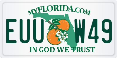 FL license plate EUUW49