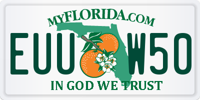 FL license plate EUUW50