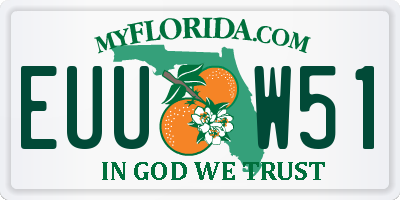 FL license plate EUUW51