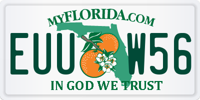FL license plate EUUW56