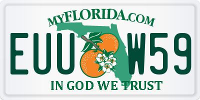 FL license plate EUUW59