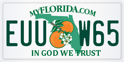 FL license plate EUUW65