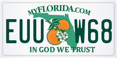 FL license plate EUUW68