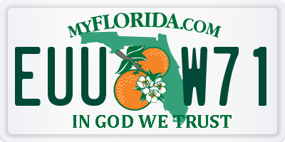 FL license plate EUUW71