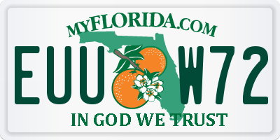 FL license plate EUUW72
