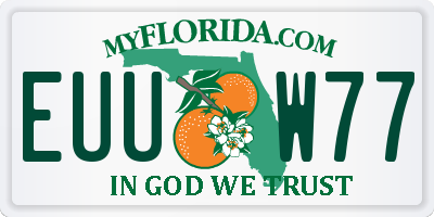 FL license plate EUUW77