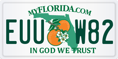 FL license plate EUUW82