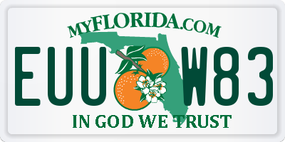 FL license plate EUUW83