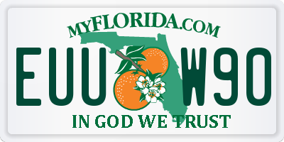 FL license plate EUUW90