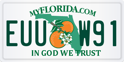 FL license plate EUUW91