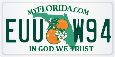 FL license plate EUUW94