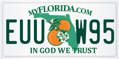 FL license plate EUUW95