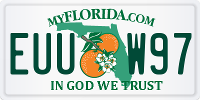 FL license plate EUUW97