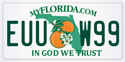 FL license plate EUUW99