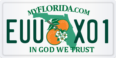 FL license plate EUUX01
