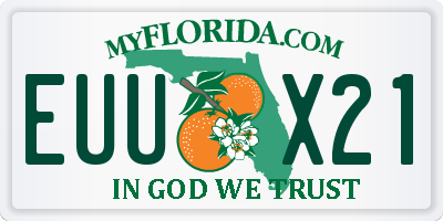 FL license plate EUUX21