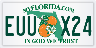 FL license plate EUUX24