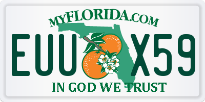 FL license plate EUUX59
