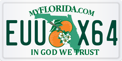 FL license plate EUUX64