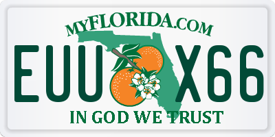 FL license plate EUUX66