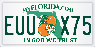 FL license plate EUUX75