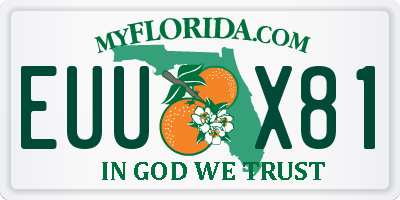 FL license plate EUUX81