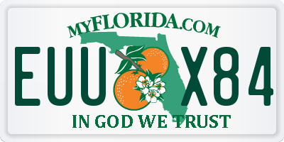 FL license plate EUUX84