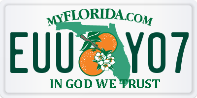 FL license plate EUUY07