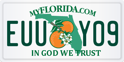 FL license plate EUUY09
