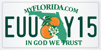 FL license plate EUUY15