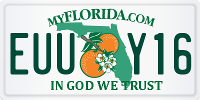 FL license plate EUUY16