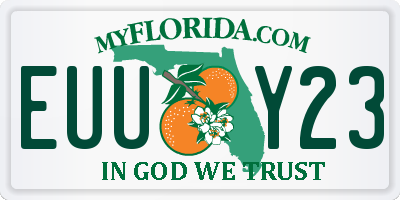 FL license plate EUUY23