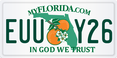 FL license plate EUUY26